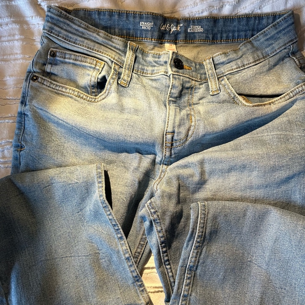 Boys #Jeans Straight Style, #Cat&Jack, Worn Once, Excellent Condition, Size 14
